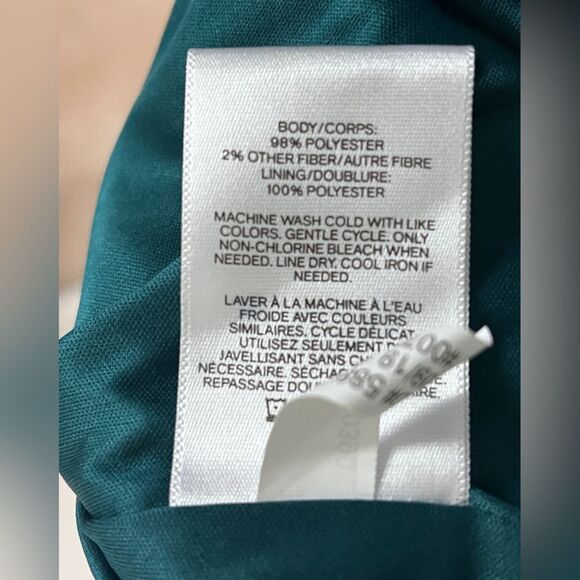 Express Green Mini Dress Textured Green Metallic Long Sleeve Dress XS - Picture 4 of 5